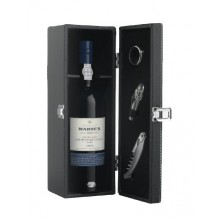 Leather Box with Bottle of Warre's LBV 2000 Port Wine