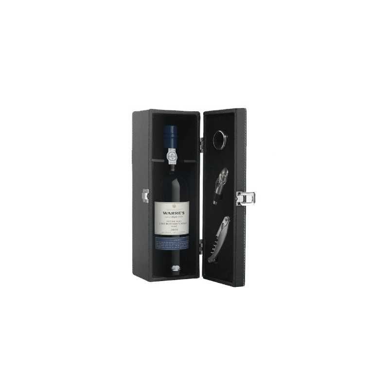 Leather Box with Bottle of Warre's LBV 2000 Port Wine